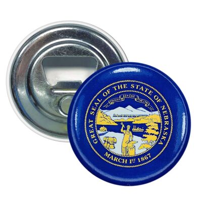 Magnet Bottle Opener - Nebraska State Flag - USA