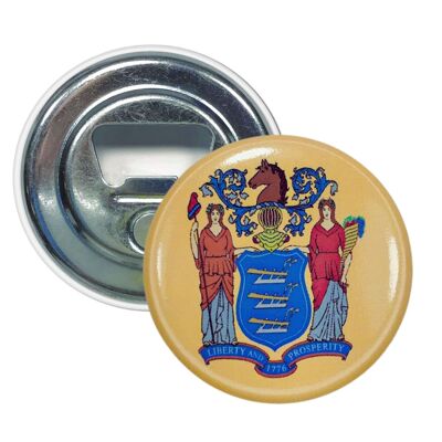 Magnet Bottle Opener - New Jersey State Flag - USA