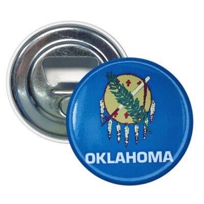 Magnet Bottle Opener - Oklahoma State Flag - USA