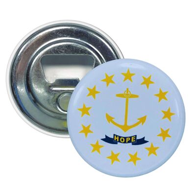 Magnet Bottle Opener - Rhode Island State Flag - USA