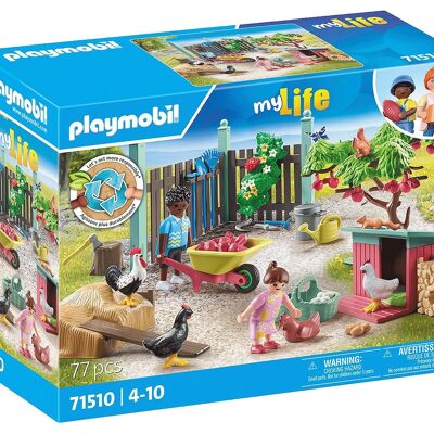 Figura Playmobil 71510 Cabaña con jardín y gallinero - Juguetes para bebés y niños - A partir de 4 años