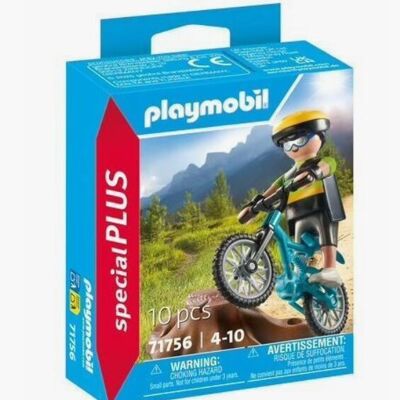 Figura de ciclista de montaña Playmobil 71756 Playmobil Special Plus - Juguetes para bebés y niños - A partir de 4 años