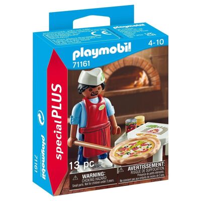Playmobil 71161 Playmobil Special Plus Sr.Figura de pizza - Juguetes para bebés y niños - Edad 4+