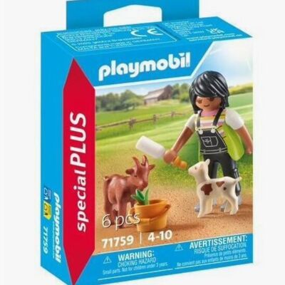 Playmobil 71759 Playmobil Special Plus Figura Mujer con cabras - Juguetes para bebés y niños - Edad 4+