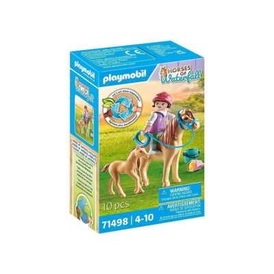 Playmobil 71498 Caballos de la Cascada - Figura de niño con caballo y potro - Juguetes para bebés y niños - A partir de 4 años