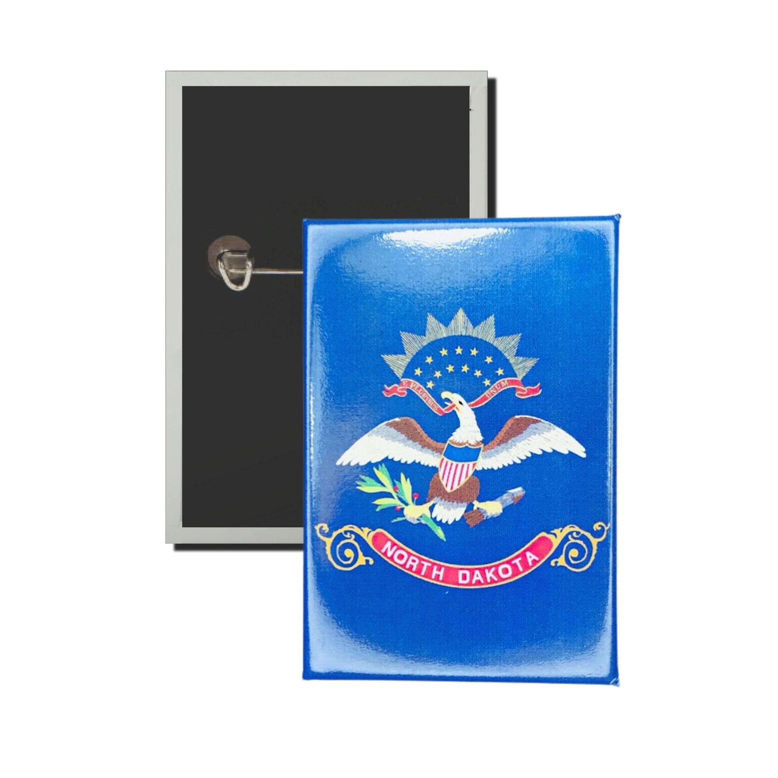 Chapa Vertical - Bandera Estado North Dakota - USA