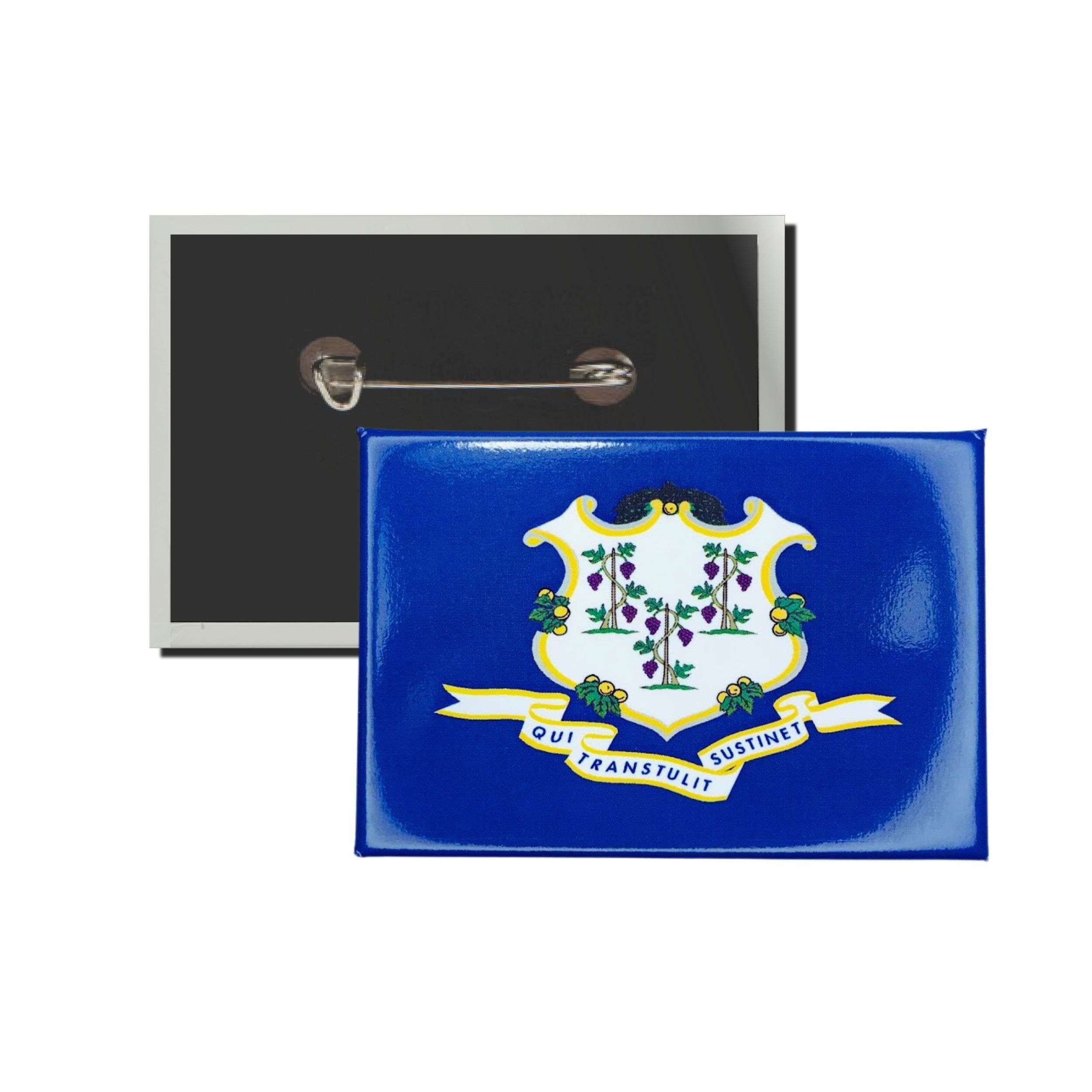 Chapa Horizontal - Bandera Estado Connecticut - USA