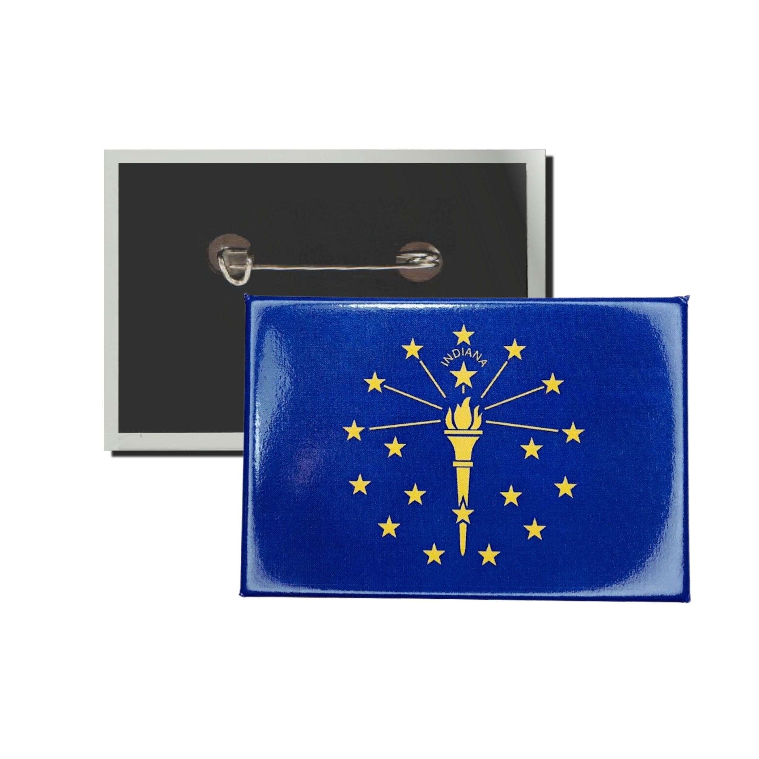 Chapa Horizontal - Bandera Estado Indiana - USA