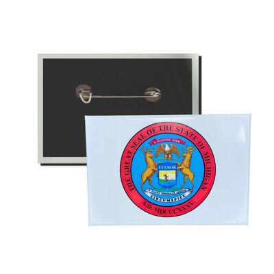 Plaque horizontale - Bouclier de l'État du Michigan - États-Unis