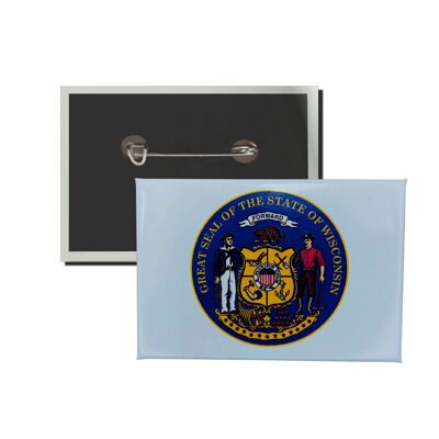 Chapa Horizontal - Escudo Estado Wisconsin - USA