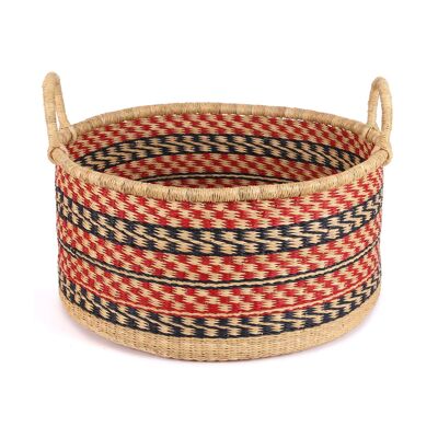 DUKU: Cesta grande para almacenamiento en el suelo, roja y negra