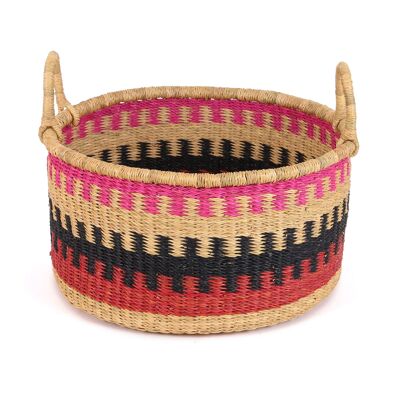 JILINKON: piccolo cestino portaoggetti da pavimento rosa, blu navy e rosso