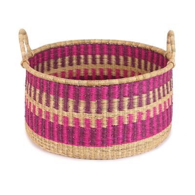 KUSHEA: Cesta grande para almacenar artículos de suelo en color rosa y morado