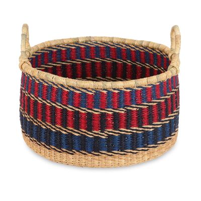 NKODWO: Cesta pequeña para suelo, color rojo, azul y negro