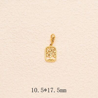 Charm - rectangle avec arbre de vie