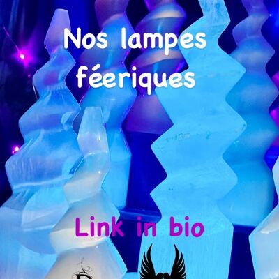Lámpara USB espiral de selenita