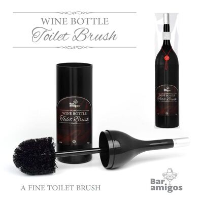 Bar Amigos Wine Bottle Shaped Toilet Brush Loo Brush