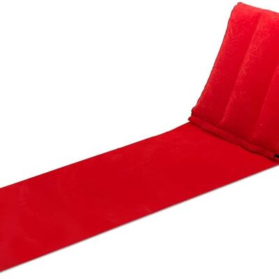 Red Chill Out Wedge Inflatable Beach Festival Camping Lounger Back Pillow Cushion Chair