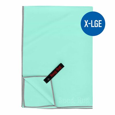 Asciugamano da spiaggia in microfibra Snug Rug, super assorbente, ad asciugatura rapida, leggero, extra large XL 200 x 90 cm - Faggio, vetro, turchese