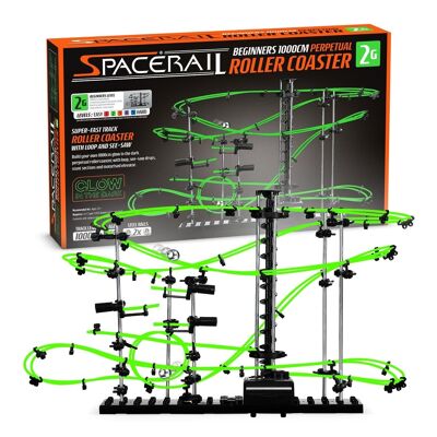 IGGI SpaceRail Niveau 2 - Jeu de construction de montagnes russes perpétuelles phosphorescentes, Marble Run