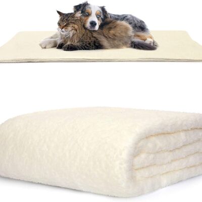 Coperte per animali domestici Snug Rug - Coperta in pile Sherpa per cani e gatti - Grande 127 x 178 cm Crema