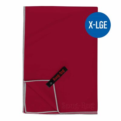 Asciugamano da spiaggia in microfibra Snug Rug, super assorbente, ad asciugatura rapida, leggero, extra large XL 200 x 90 cm - Rosso giullare