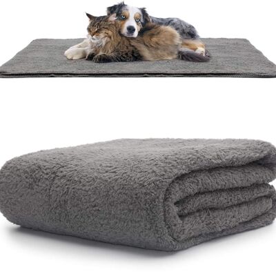 Mantas para mascotas Snug Rug - Manta polar sherpa para perros y gatos - Grande 127 x 178 cm gris pizarra