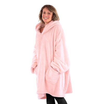 Couverture à capuche Snug Rug rose quartz, couverture portable surdimensionnée à capuche pour adultes
