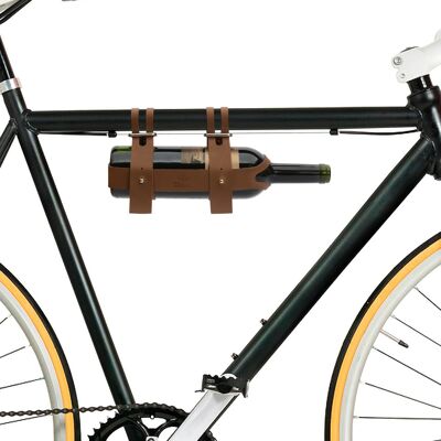 Porte-bouteille de vin en cuir pour vélo Bar Amigos