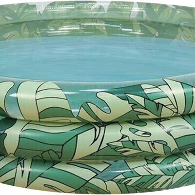 Pataugeoire gonflable pour enfants, motif feuilles de jungle, pour tout-petits, largeur 148 cm, hauteur 34 cm, aventure tropicale, à partir de 2 ans