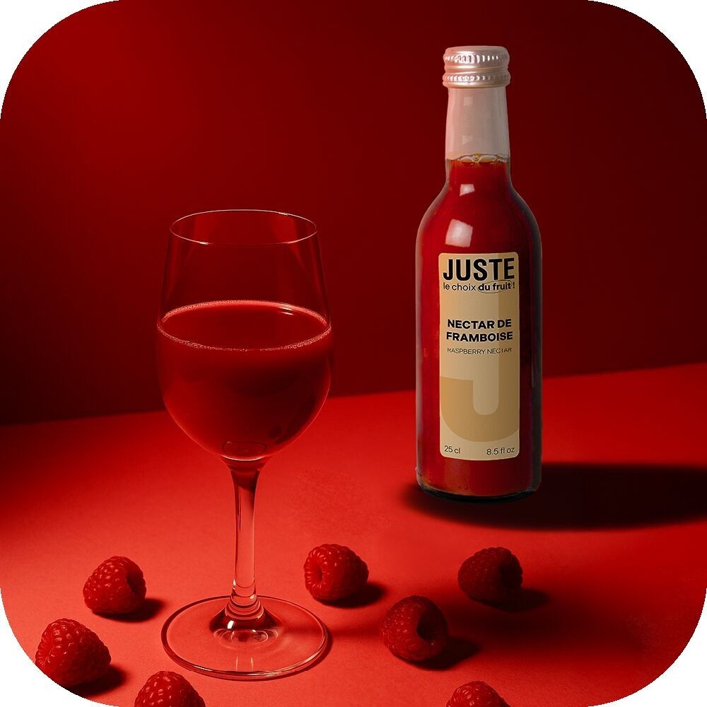 JUST THE CHOICE OF FRUIT - RASPBERRY NECTAR 25 cl X 12