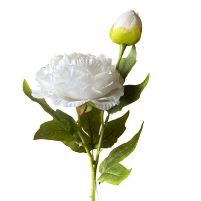 Peonia bianca artificiale