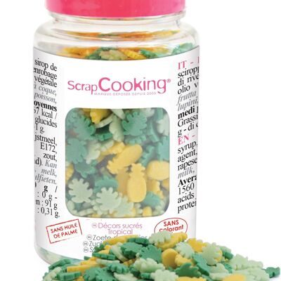 Jar of "tropical" sweet decorations 55g