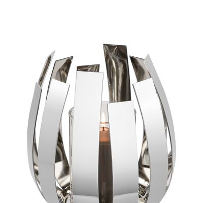 Lanterna ORFEA argento H 30cm