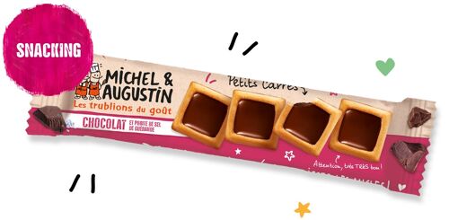 Petits carrés queue leu leu chocolat noir, 33,6g