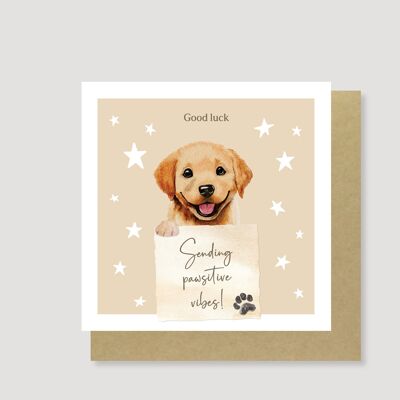 Good luck Labrador puppy card