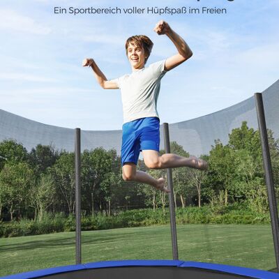 Trampolino Ø 366 cm nero-blu