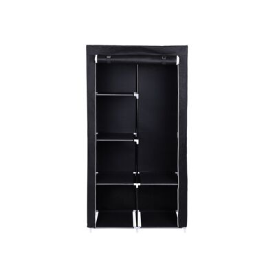 Fabric wardrobe 170 x 88 cm black
