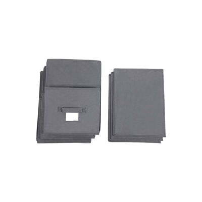 Scatole in tessuto con coperchio 3 pezzi grigio