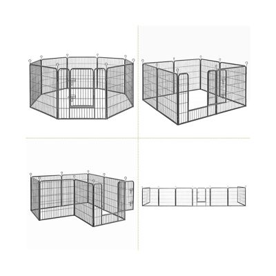 Corral para cachorros con 8 paneles de rejilla
