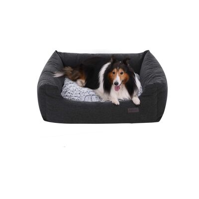 Cuccia per cani con cuscino reversibile 80 x 60 x 26 cm