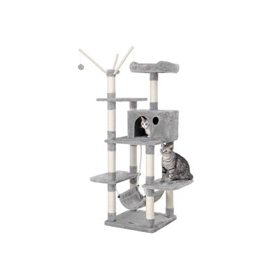 Tiragraffi con amaca 154 cm grigio chiaro