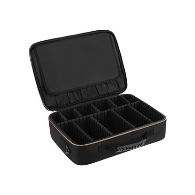 Caja de cosméticos de viaje negra