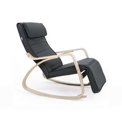 Rocking chair birch wood dark gray