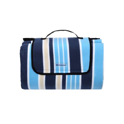 Manta picnic polar rayas azul XXL