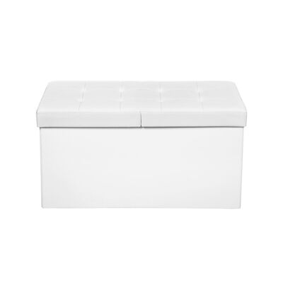 Banco con tapa abatible 76 cm blanco