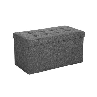 Banco con tapa abatible 76 cm gris oscuro
