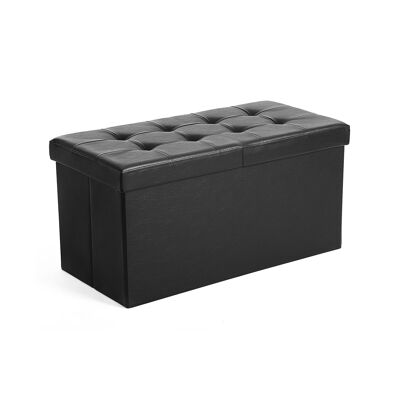 Banco con tapa abatible 76 cm Negro