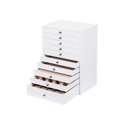Portagioie 10 cassetti bianco