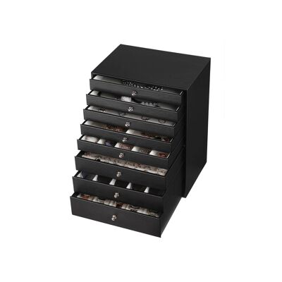 Portagioie 8 cassetti nero